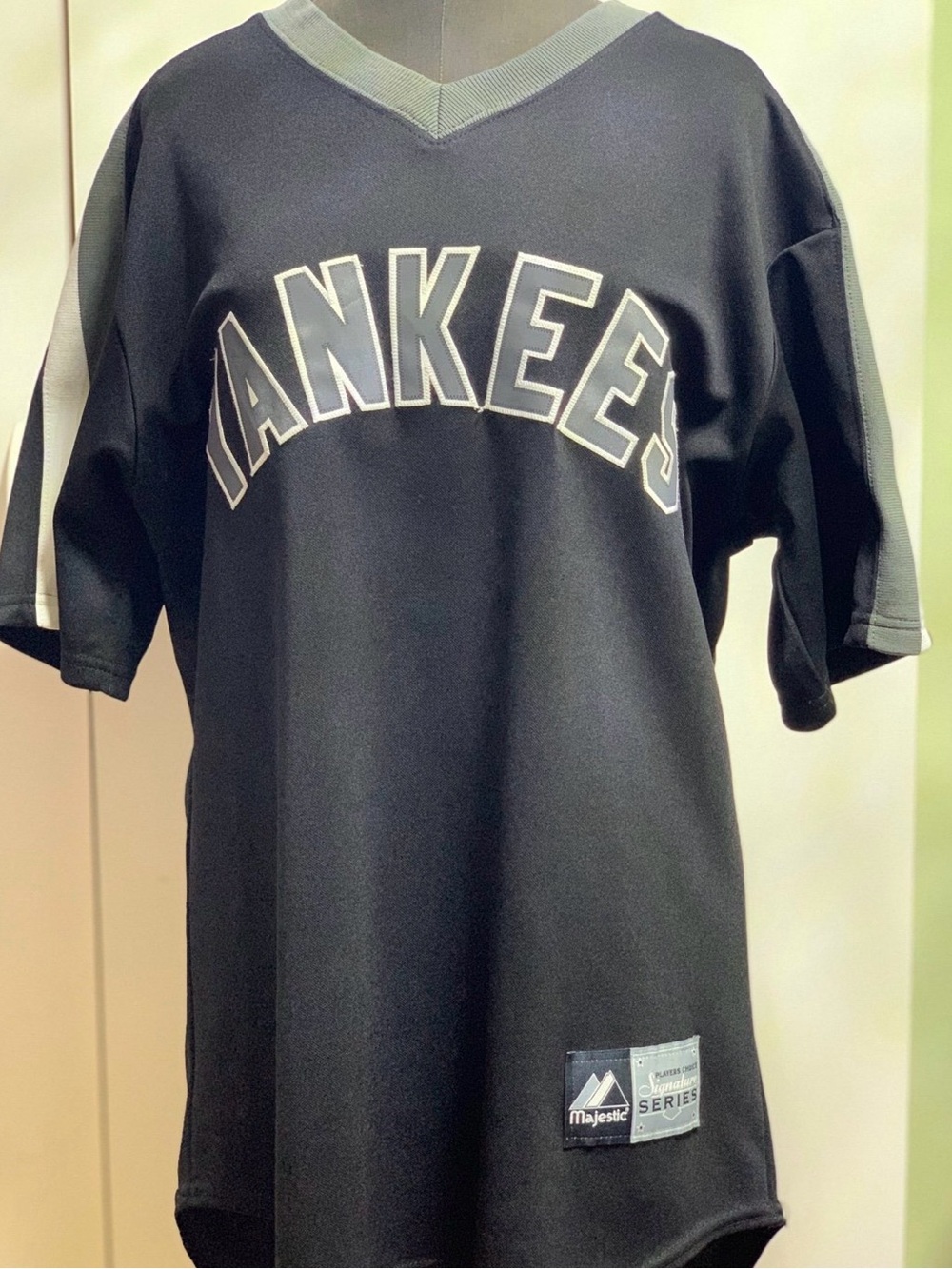 Majestic Black Yankees Jersey with Gray Trim